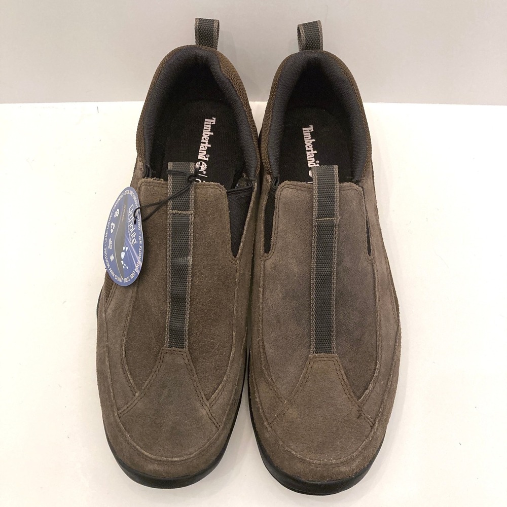 Timberland Suede Slip On Loafers Hiking Brown Leather Men's 9.5 Ortholite